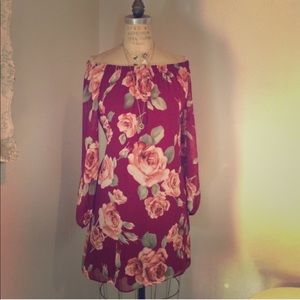 Off the shoulders floral dress